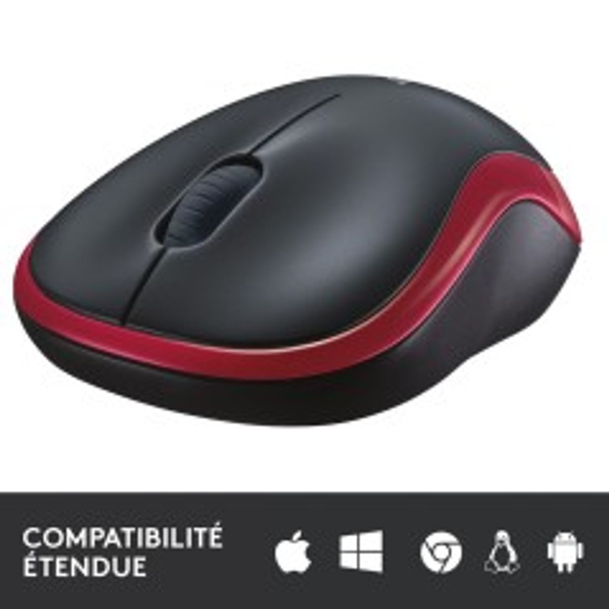 Logitech M185 Optisk Trådløs Rød