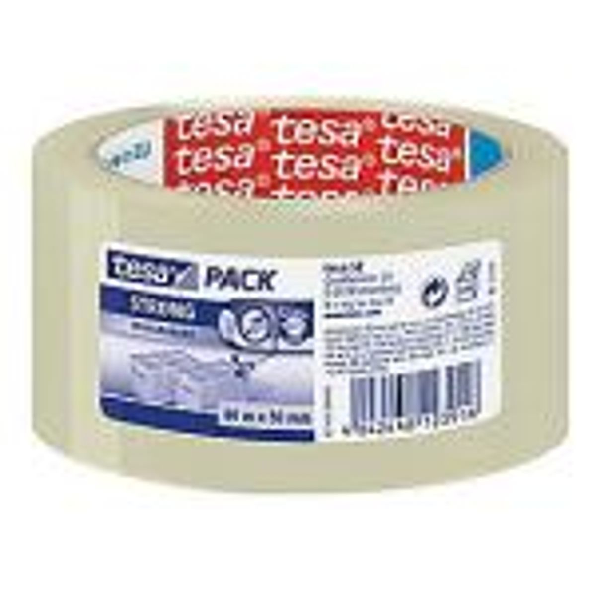 Tesa Strong pakketape 66 m x 50 mm, transparent