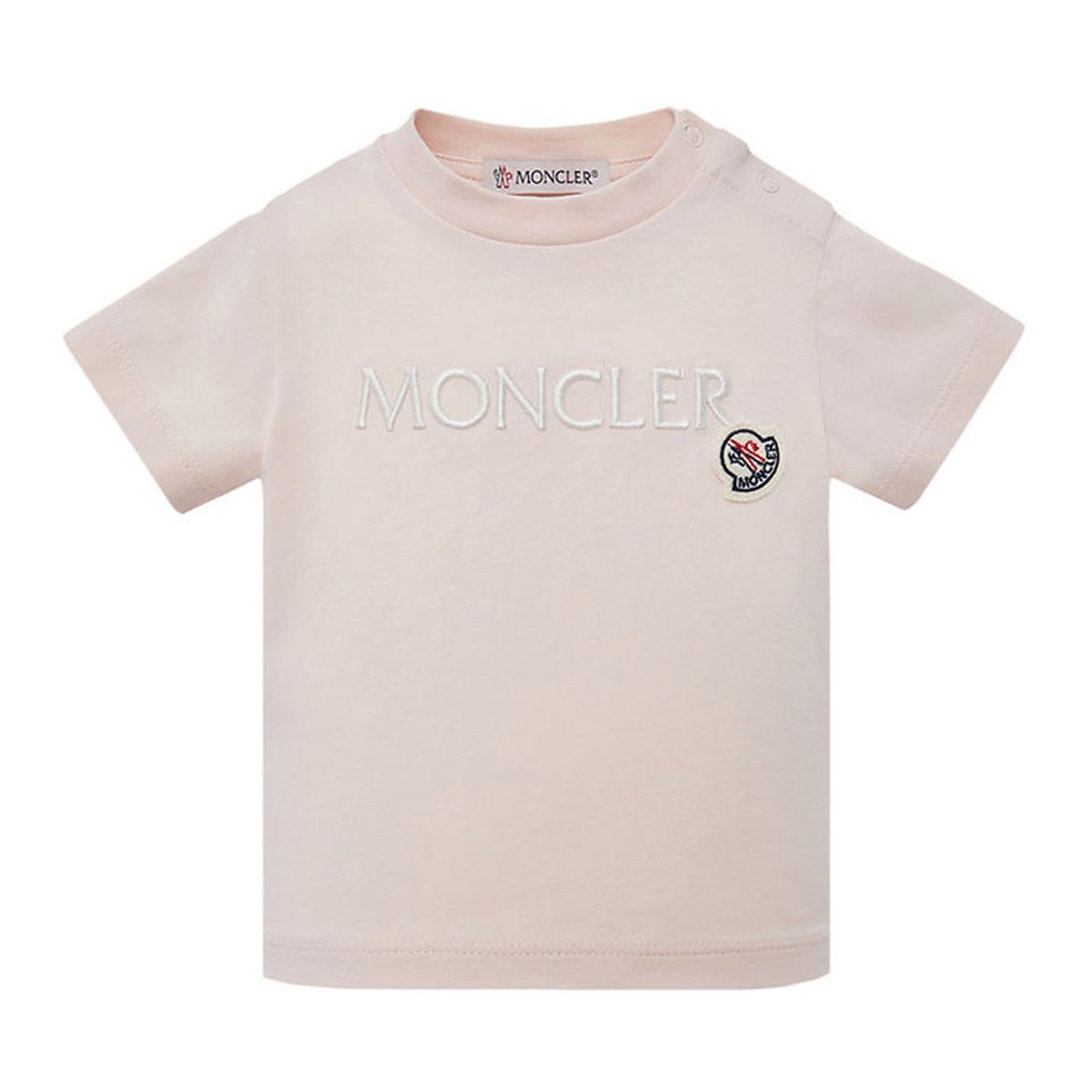 Moncler T-shirt - Rosa m. Hvid