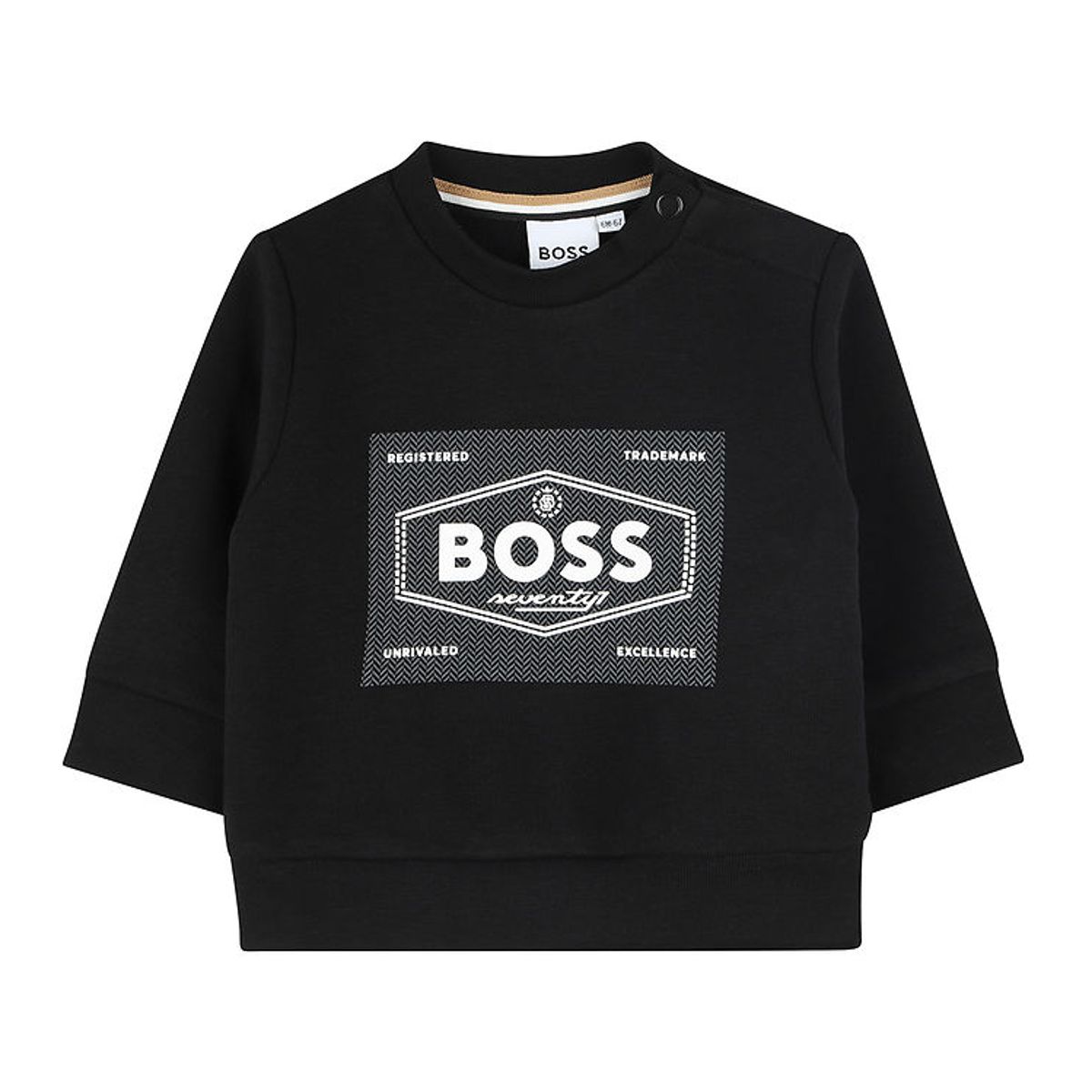 BOSS Sweatshirt - Sort m. Hvid