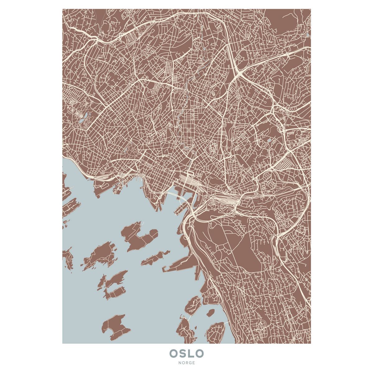 Oslo Kort af Illux