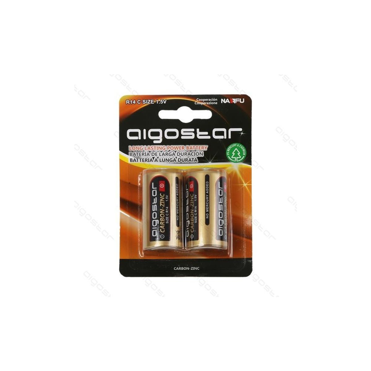 2 stk Aigostar RC14 Batteri, 1,5V