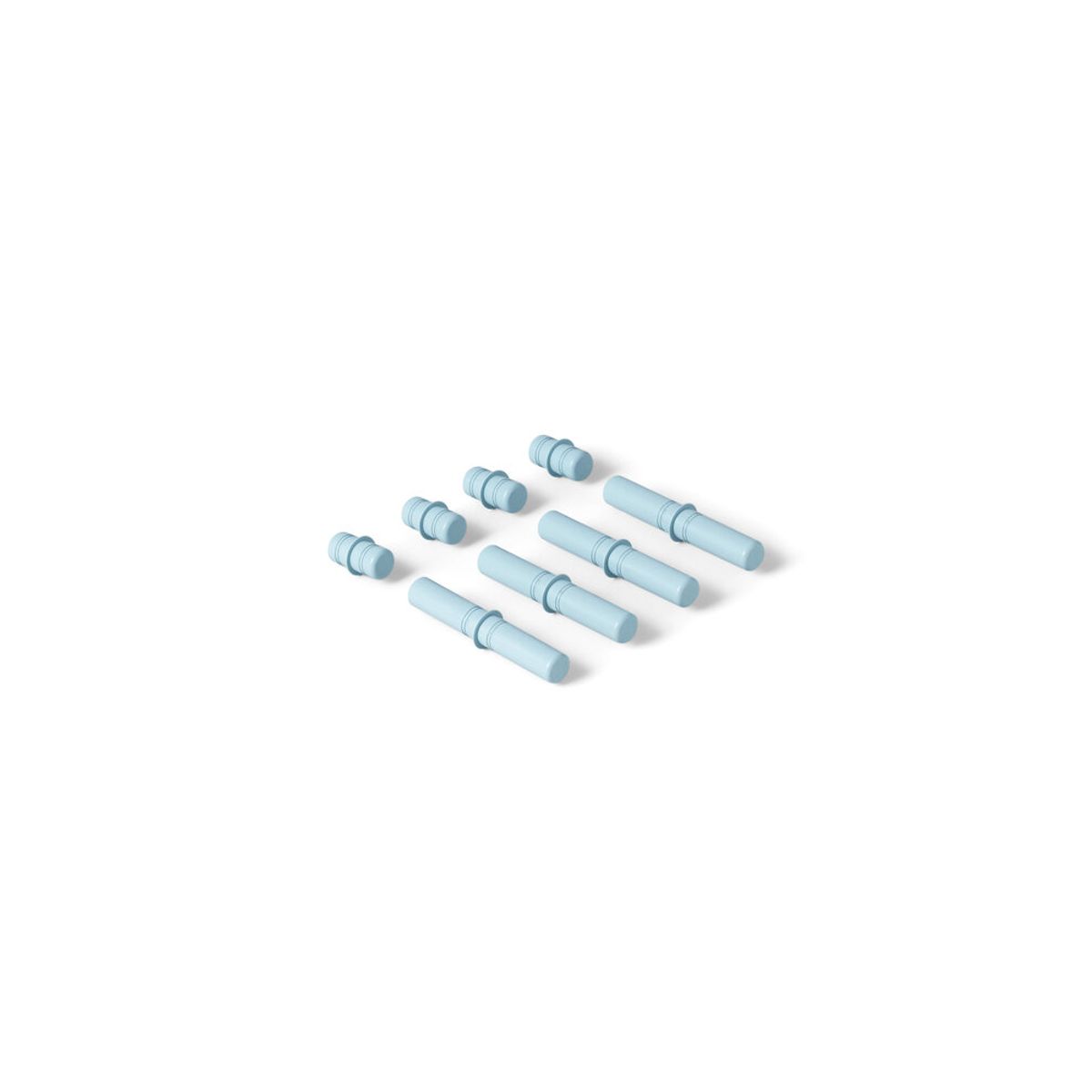 8 x Connector pegs Sky Blue