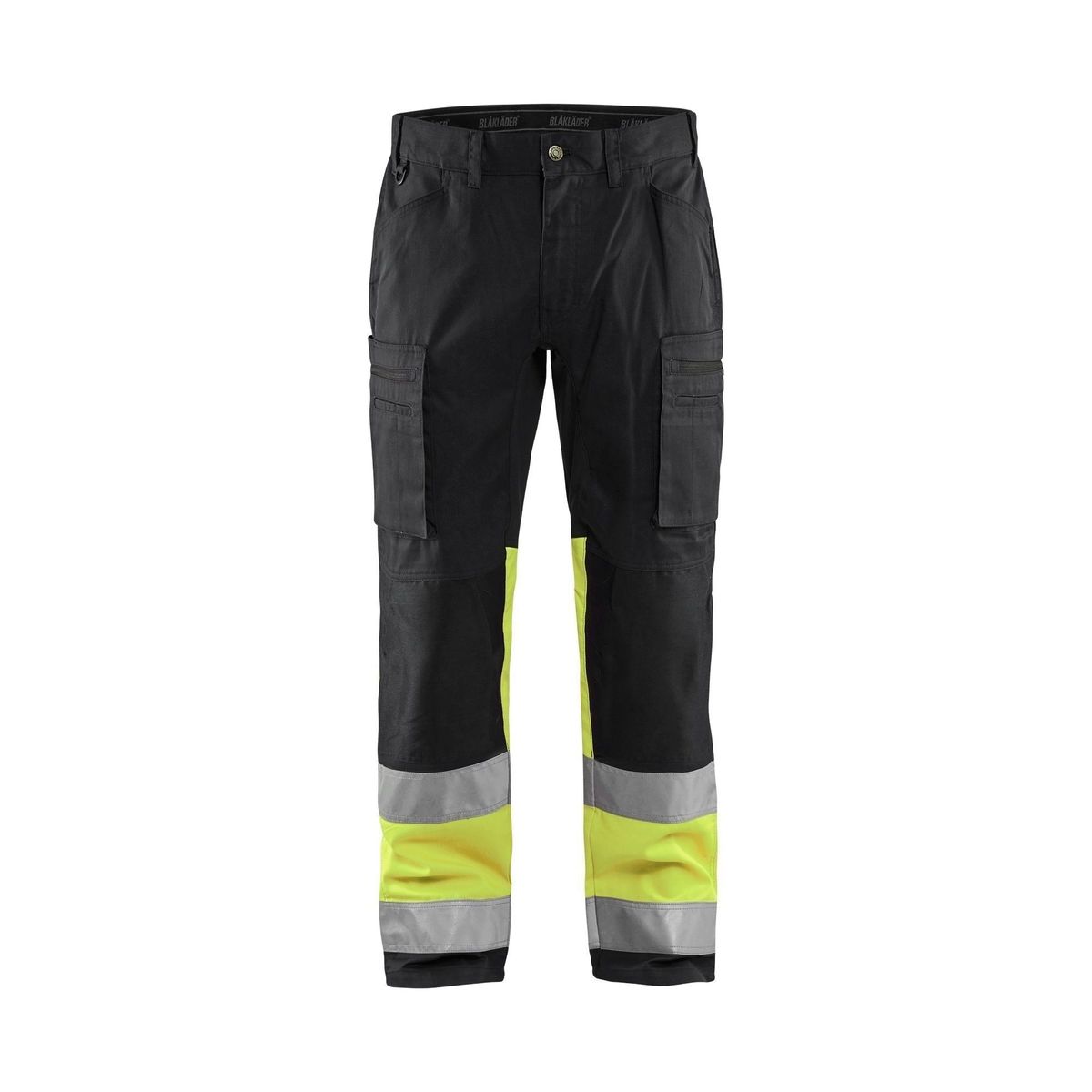 BLÅKLÄDER 1551 High Vis Buks med stretch - Sort/High Vis Gul herre