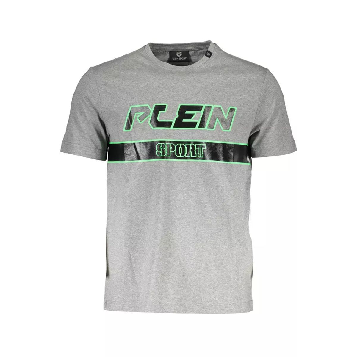 Plein Sport Gray Cotton Men T-Shirt