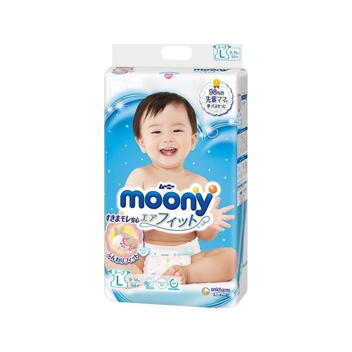 Moony L, 9-14 Kg, 54 Stk.