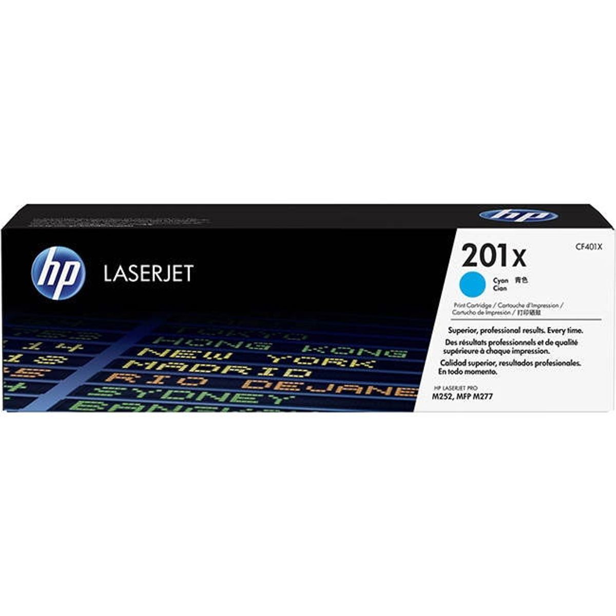 HP 201X CF401X Cyan Lasertoner, 2.300 sider