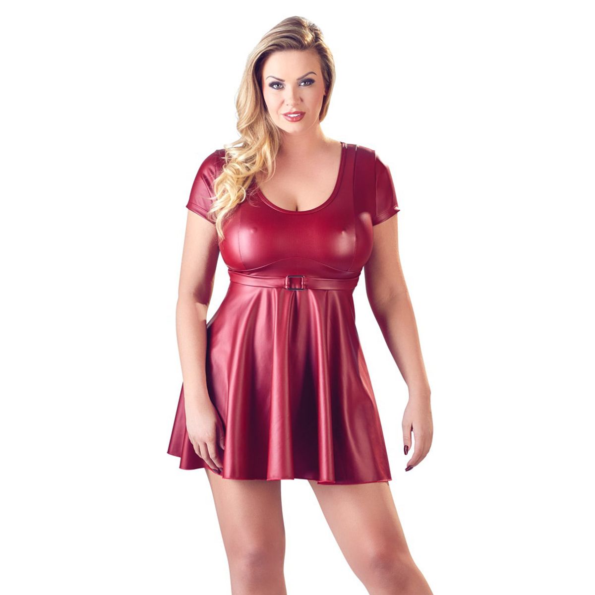 Cottelli Rød Wet-Look Babydoll - XL