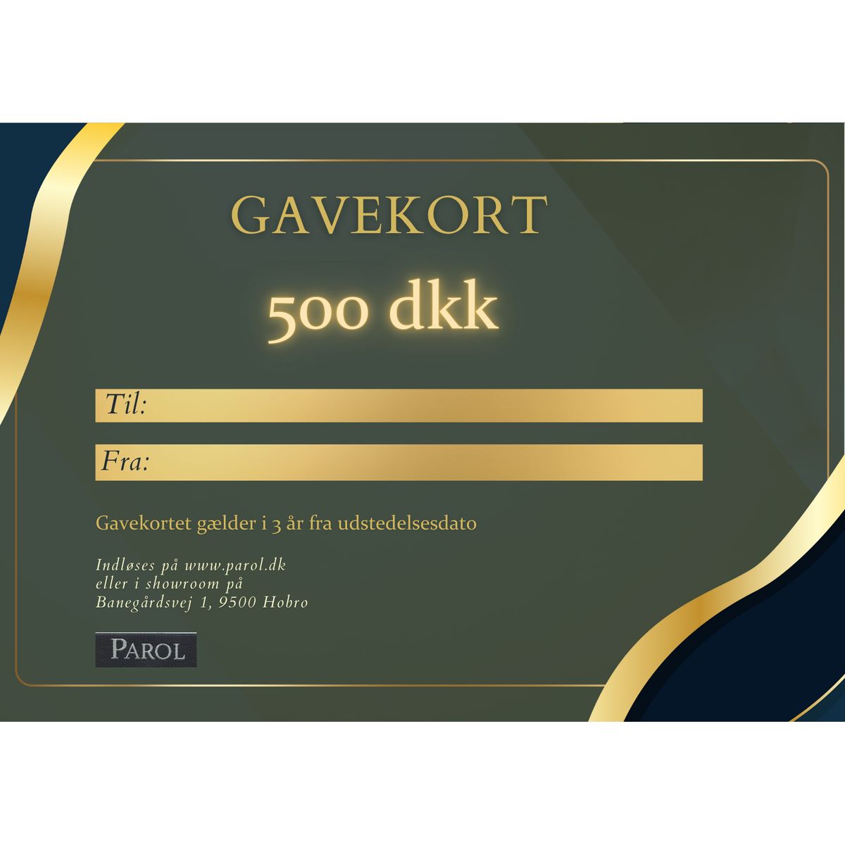 PAROL gavekort 500 dkk