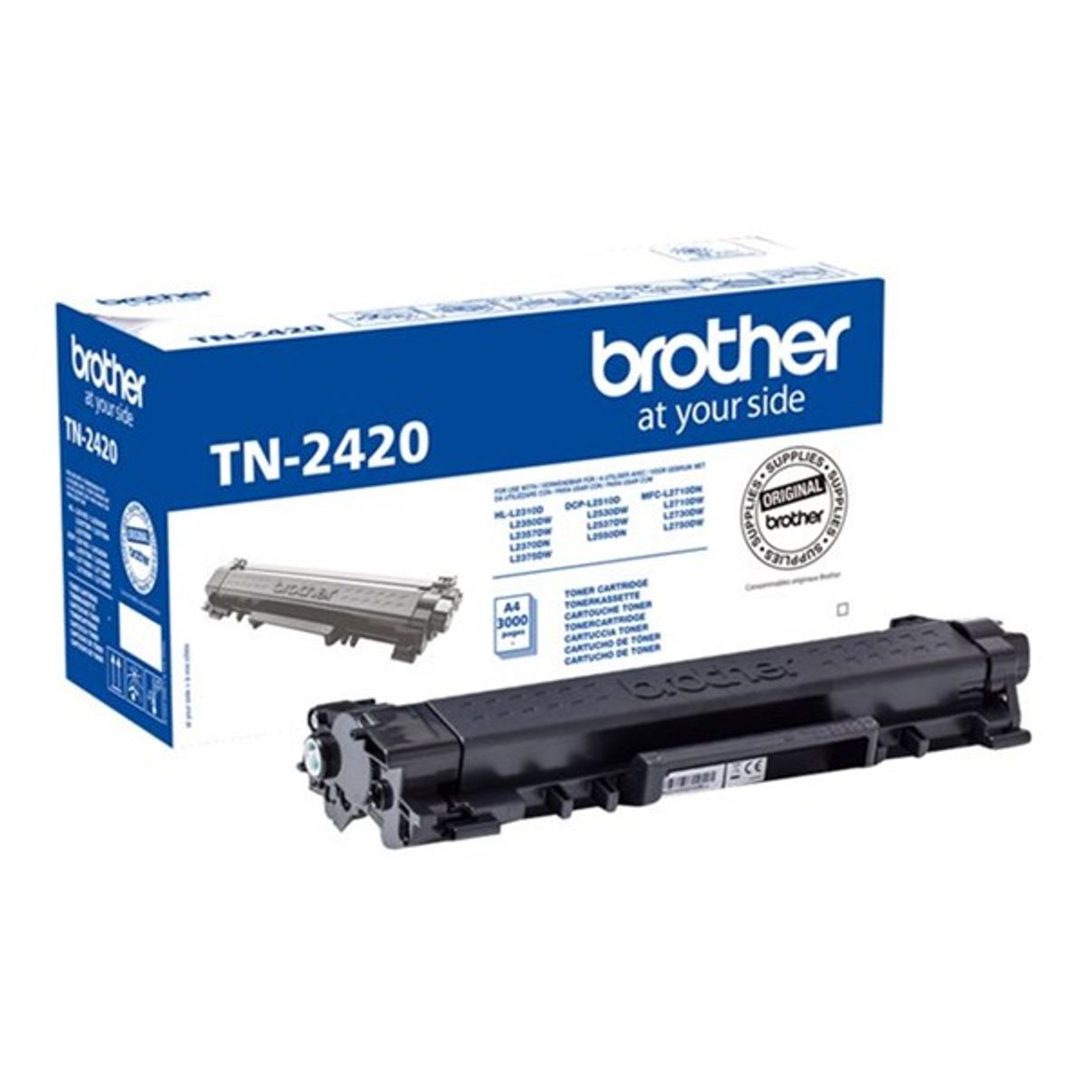 Sort lasertoner - Brother TN-2420 - 3.000 sider