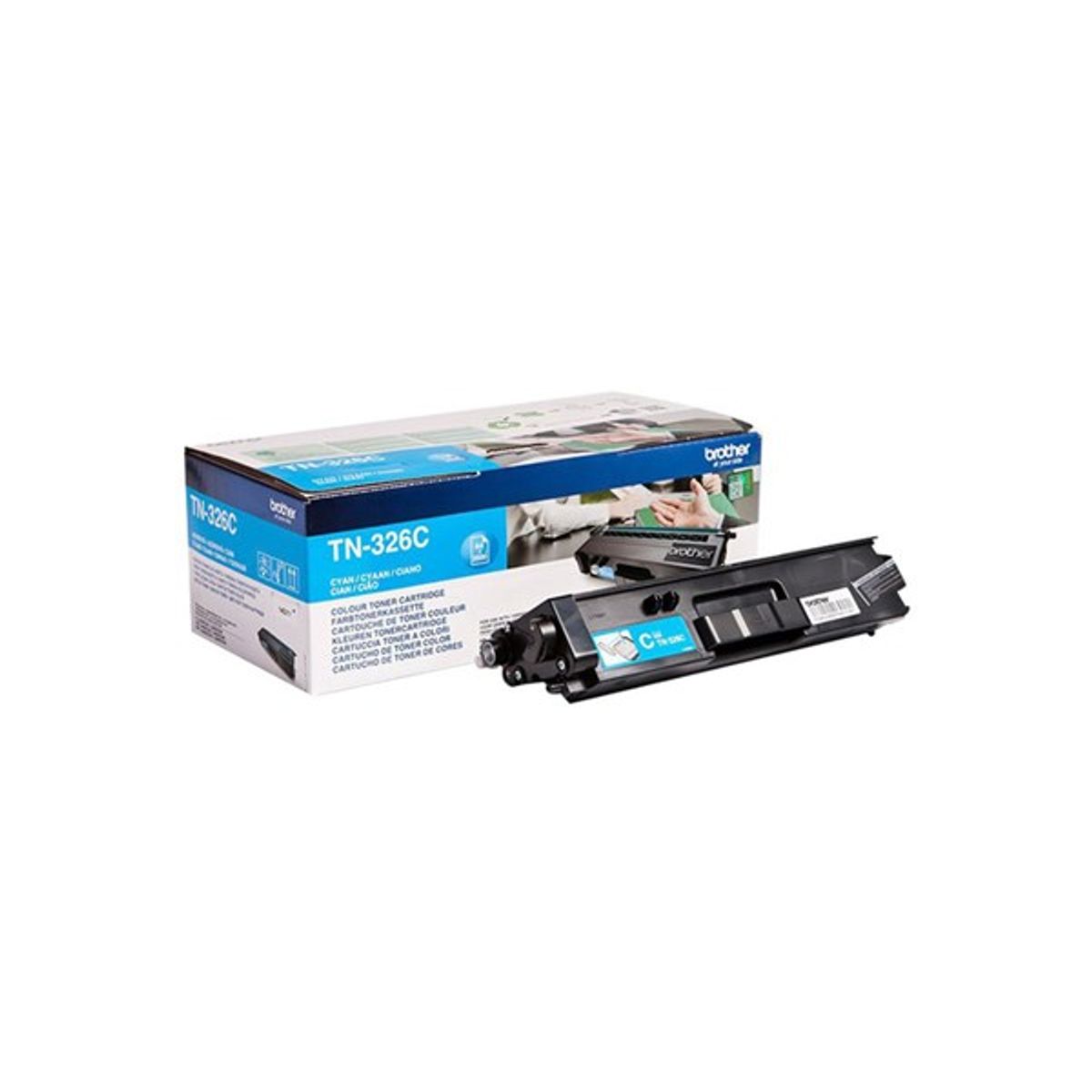 Cyan lasertoner TN326C - Brother - 3.500 sider.