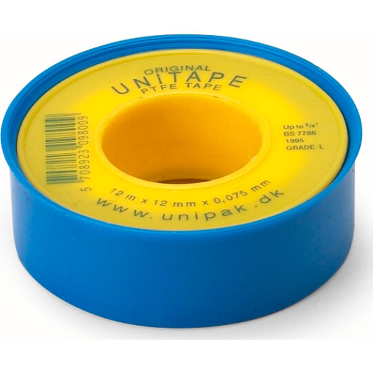 Unipak Unitape gevindtape, 12 x 0,075 mm, 12 m rulle