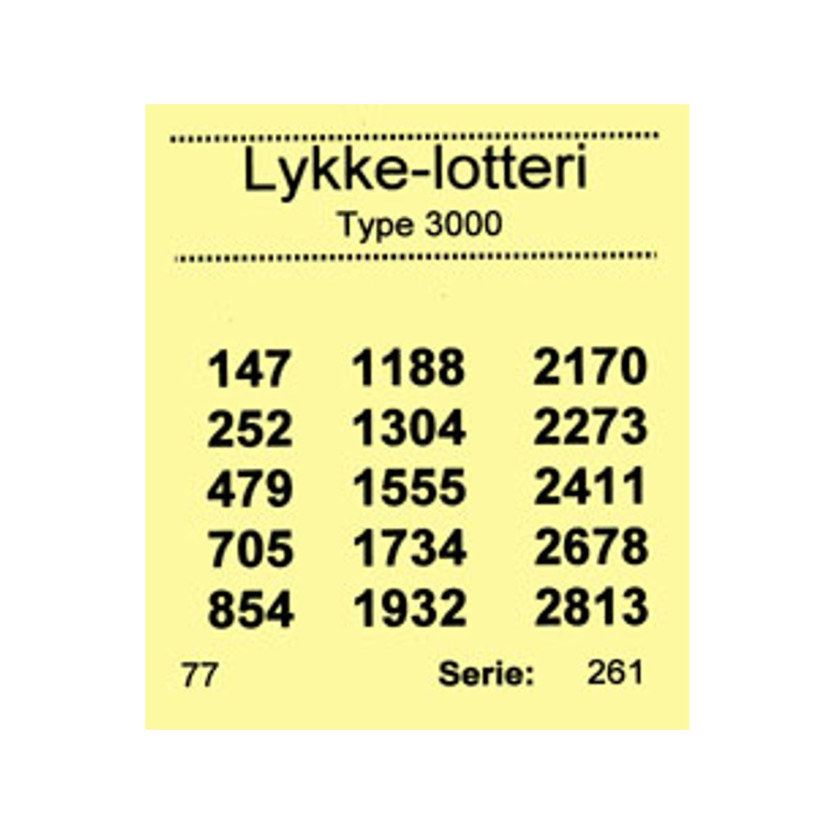 Lykke Lotteri 4500 gul