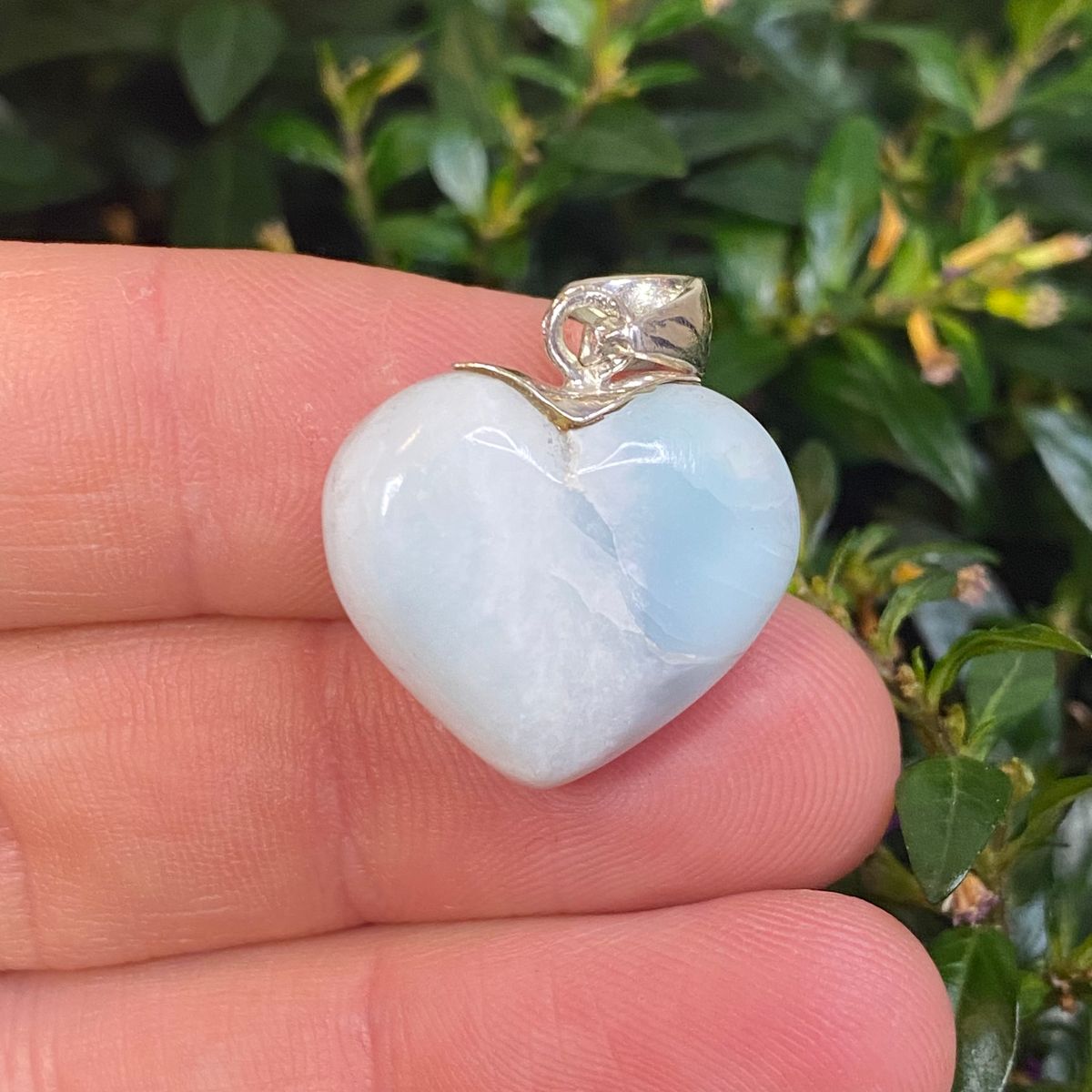 Larimar hjerte vedhæng